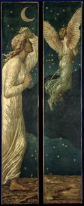 Cupido en Psyche - Paleisgroene Muurschilderingen - Cupido Vliegt weg van Psyche door Edward Burne Jones