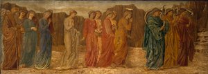 Cupido en Psyche - Palace Green Muurschilderingen - De Koning en andere Rouwenden verlaten Psyche aan het Monster, 1881 door Edward Burne Jones