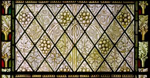 Detail van een glas-in-loodraam, c.1896 door Edward Coley Burne Jones