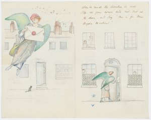 Brief aan de kleindochter van de kunstenaar Angela Thirkell door Edward Burne Jones