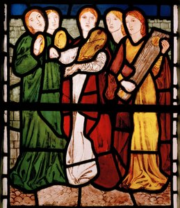 Maagdelijke muzikanten, uit het Hooglied door Edward Burne Jones