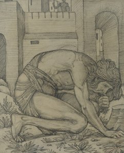 Nebukadnezar Eet Gras door Edward Burne Jones