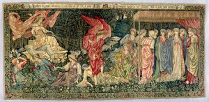 Het voorbijgaan van Venus, ontworpen in 1901 en geweven in 1926 (wol, zijde en linnen tapijt) door Edward Burne Jones