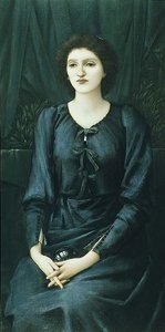 Portret van La Baronne Madeleine Desandes door Edward Coley Burne Jones