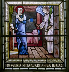 Rottingdean, St Margaret, Morris & Co., Edward Burne-Jones, De Aankondiging door Edward Coley Burne Jones
