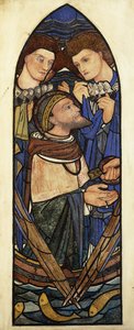 Sint-Pieter zinkt in de Zee van Tiberias door Edward Burne Jones