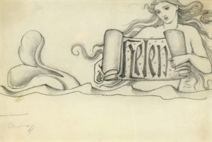 Studie voor Helen, ca. 1880 door Edward Burne Jones