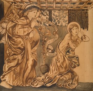 De annunciatie door Edward Burne Jones