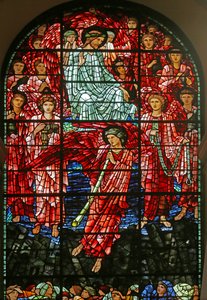 Het Laatste Oordeel, 1885-1897 (glas-in-lood) door Edward Burne Jones