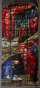 De Geboorte en de Aankondiging aan de Herders, 1885-1897 (glas-in-lood)