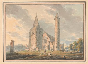 Brechin-kathedraal en ronde toren, Forfarshire, Schotland door Edward Dayes