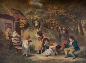 Kinderen noten rapen
