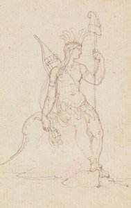 Een allegorie van Amerika die de Vrijheidshoed draagt, c.1760-1848 door Edward Francis Burney