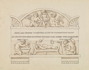 Ontwerp voor monument voor Dyde en Scribe door Edward Francis Burney