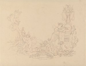 Ontwerpen voor illustraties bij Beethovens werken door Edward Francis Burney