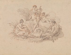 Erato en Pan door Edward Francis Burney