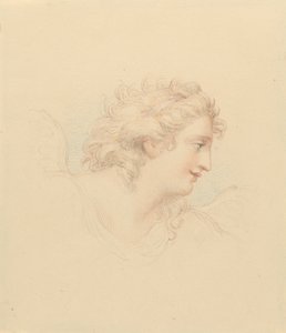 Profielstudie van vrouwelijk hoofd door Edward Francis Burney