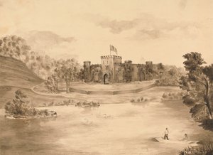Rivierlandschap met Kasteel