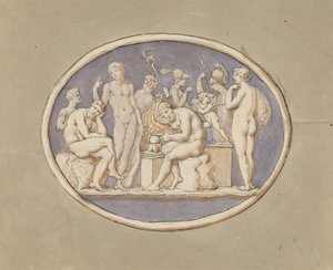Vulcanus en De Goden en Godinnen door Edward Francis Burney