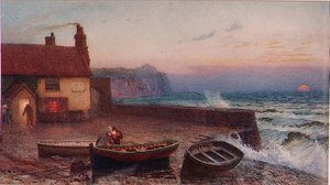 Sandsend, Whitby door Edward Frederick Brewtnall