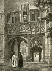 Hoofdingang, Trinity College, eind 19e eeuw door Edward Gascoin