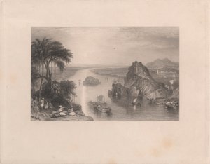 Rotsen bij Colgong aan de Ganges door Edward Goodall