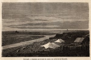 Scheepswerven van Port Said, aan de rand van het Suezkanaal door Edward Grenet