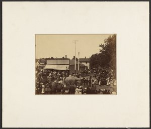 [Olifanten lopen door de stad, Maple City]. door Edward H. Hart