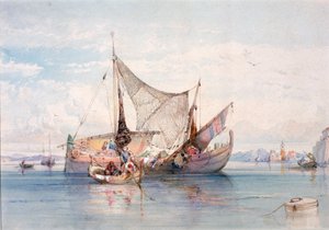 Boten op een Noord-Italiaans Meer