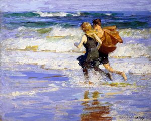 Op het Strand door Edward Henry Potthast