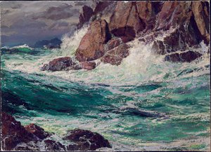 Stormachtige Zeeën, 1923 door Edward Henry Potthast
