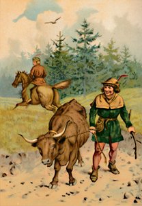 Hans en zijn Koe, 1901 door Edward Henry Wehnert
