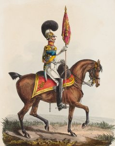 Koninklijke bereden garde, blauw, officier, 1828