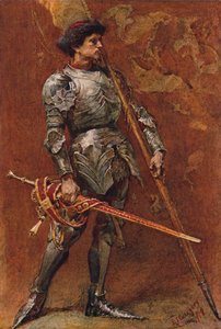 Ridder in harnas, circa laat 19e eeuw door Edward John Gregory