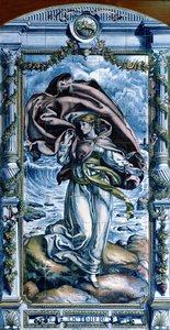 Oktober, uit een serie tegelpanelen voor de Nederlandse keuken, 1867-8 door Edward John Poynter