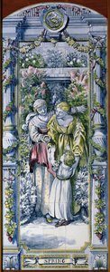 Lente, uit een serie tegelpanelen, ontworpen door Sir Edward Poynter en gemaakt door Minton, Campbell en Company, voor de Nederlandse Keuken, 1867-8 door Edward John Poynter
