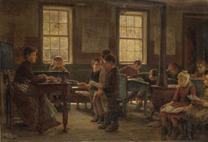 Een plattelandsschool door Edward Lamson Henry