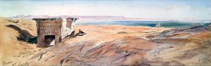 Dendera, 1867 door Edward Lear