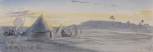 El Areesh, 18:30 uur, 31 maart 1867 (33) door Edward Lear