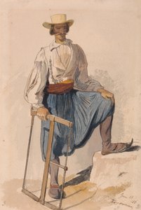 Griekse houthakker, 13 juni /56 door Edward Lear