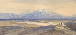 Mount Olympus vanuit Larissa, Thessalië, Griekenland, 1850-85
