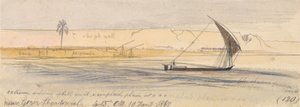 Omgeving Gezir Shendowiel door Edward Lear