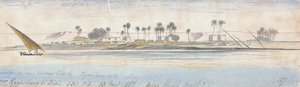 Near Gezir Sherg el Hian door Edward Lear