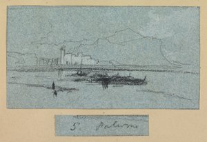 Palermo, uit Zichten van Sicilië door Edward Lear