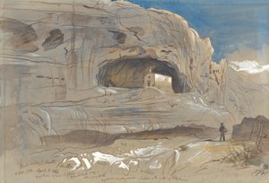 Rotsachtige Vallei van Mosta, Malta, 13:30 uur (3 april 1866) door Edward Lear