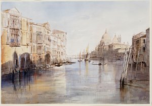 Het Canal Grande, met Santa Maria Della Salute, Venetië, Italië