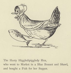 De haastige Higgledipiggledy Hen door Edward Lear