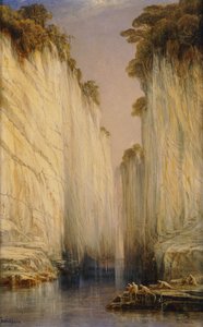 De Marmeren Rotsen - Nerbudda Jubbulpore, 1882 door Edward Lear