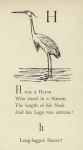 De letter H door Edward Lear