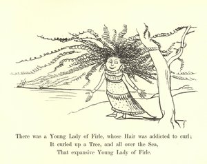 Er was een jonge dame van Firle, wiens haar verslaafd was aan krullen door Edward Lear